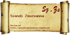 Szendi Zsuzsanna névjegykártya