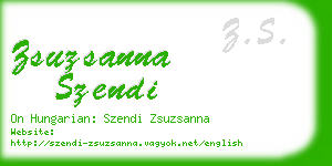 zsuzsanna szendi business card